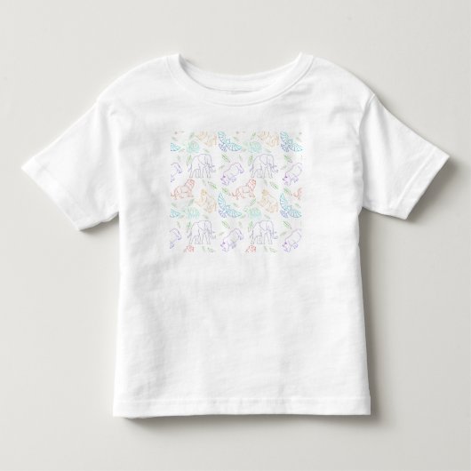 veelkleurige dieren kinder shirts (Voorkant)