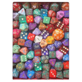 veelkleurige dobbelsteen klembord (Achterkant)