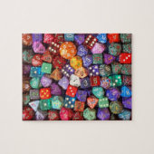 veelkleurige dobbelsteen legpuzzel (Horizontaal)