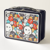 Veelkleurige doedel monster gezichten (Voorkant)