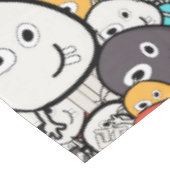 Veelkleurige doedel monster gezichten tafelkleed (Gekanteld)