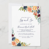 Veelkleurige Elegante Bloemen Sip en See Kaart (Voorkant)