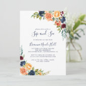 Veelkleurige Elegante Bloemen Sip en See Kaart (Staand voorkant)