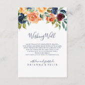 Veelkleurige Elegante Bloemenbruiloft die goed wen Informatiekaartje (Voorkant)