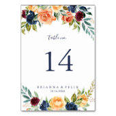 Veelkleurige Elegante Bloemenbruiloft Kaart (Voorkant)