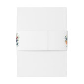 Veelkleurige Elegante Bloemenbruiloft Uitnodigingen Wikkel (Achterkant Voorbeeld)