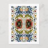 Veelkleurige Estse volkskunst bloemenpatroon Briefkaart (Voorkant)