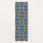 Veelkleurige Estse volkskunst bloemenpatroon Yogamat (Voorkant)