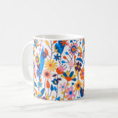 Veelkleurige exotische bloemenachtergrond-32939 koffiemok (Voorkant links)