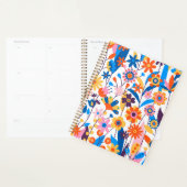 Veelkleurige exotische bloemenachtergrond planner (Display)