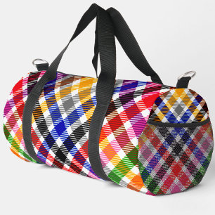 Veelkleurige Flanel Twill Plaid Tartan op wit Plunjezak