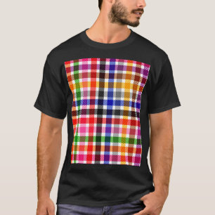 Veelkleurige Flanel Twill Plaid Tartan T-shirt