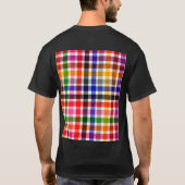 Veelkleurige Flanel Twill Plaid Tartan T-shirt (Achterkant)