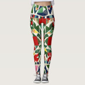 Veelkleurige folk patroon leggings (Voorkant)