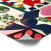 Veelkleurige folk patroon poster (Hoek)