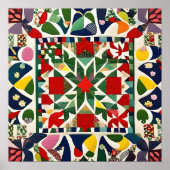 Veelkleurige folk patroon poster (Voorkant)