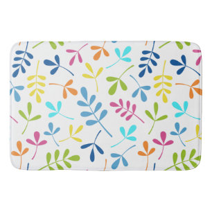 Veelkleurige geassorteerde bladeren patroon badmat