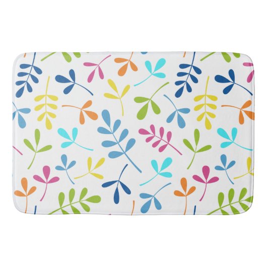 Veelkleurige geassorteerde bladeren patroon badmat (Voorkant)