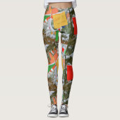 veelkleurige gebeden vlaggen "de liefde gaat door" leggings (Voorkant)
