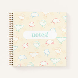 Veelkleurige Gekke Vogelspiraal Notitieboek