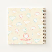 Veelkleurige Gekke Vogelspiraal Notitieboek (Achterkant)