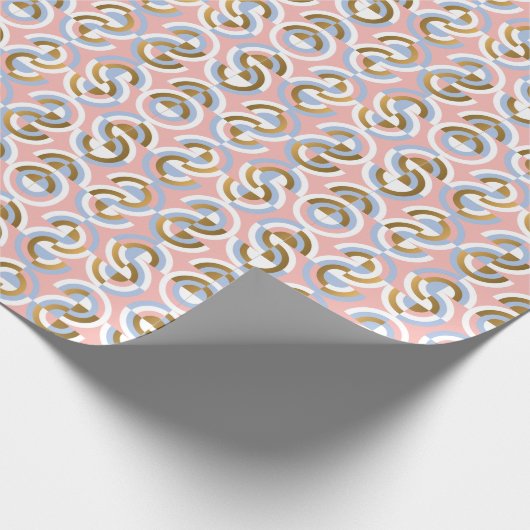 Veelkleurige geometrisch: Abstracte halve cirkel Cadeaupapier (Hoek)