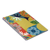 Veelkleurige geometrisch: lokale sneeuwvlokachterg notitieboek (Rechterzijde)