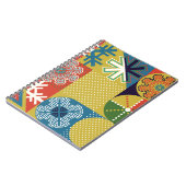 Veelkleurige geometrisch: lokale sneeuwvlokachterg notitieboek (Linkerzijde)