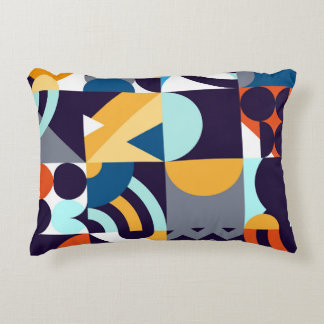 Veelkleurige Geometrisch: Primitieve Shapes Fusion Accent Kussen