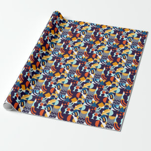 Veelkleurige Geometrisch: Primitieve Shapes Fusion Cadeaupapier