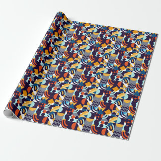 Veelkleurige Geometrisch: Primitieve Shapes Fusion Cadeaupapier