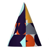 Veelkleurige Geometrisch: Primitieve Shapes Fusion Feesthoedjes (Achterkant)