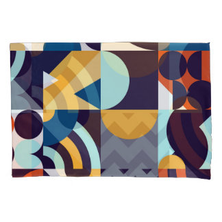 Veelkleurige Geometrisch: Primitieve Shapes Fusion Kussensloop