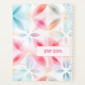 Veelkleurige geometrische bloemen planner (Achterkant)