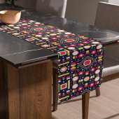 Veelkleurige geometrische vorm lange tafelloper