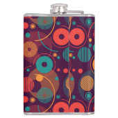 Veelkleurige geometrische vormen patroon heupfles (Achterkant)