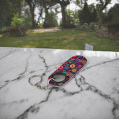 Veelkleurige geometrische vormen patroon mini flessenopener