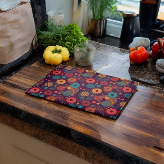 Veelkleurige geometrische vormen patroon snijplank