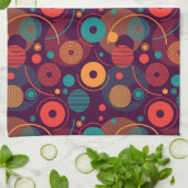 Veelkleurige geometrische vormen patroon theedoek (Gevouwen)