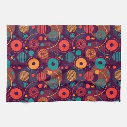 Veelkleurige geometrische vormen patroon theedoek (Horizontaal)