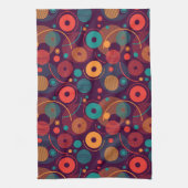 Veelkleurige geometrische vormen patroon theedoek (Verticaal)