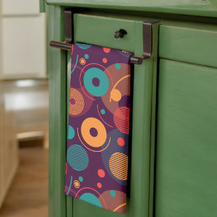 Veelkleurige geometrische vormen patroon theedoek