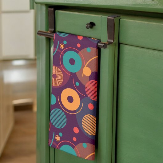 Veelkleurige geometrische vormen patroon theedoek