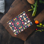 Veelkleurige geometrische vormen theedoek