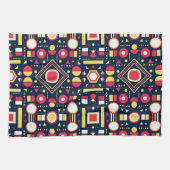 Veelkleurige geometrische vormen theedoek (Horizontaal)