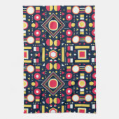 Veelkleurige geometrische vormen theedoek (Verticaal)