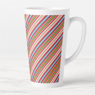 Veelkleurige geplakte strepen patroon-57666 latte mok