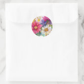 Veelkleurige Gerbera Daisies Ronde Sticker (Tas)