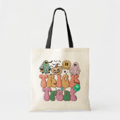 Veelkleurige Ghosts Bats Pumpkins Trick or treat Tote Bag (Voorkant)