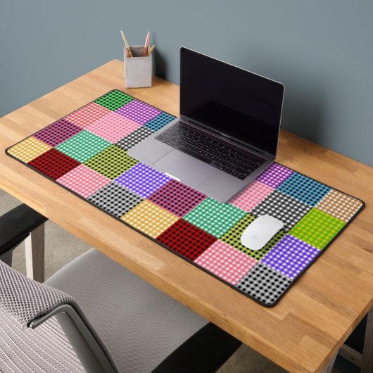 Veelkleurige Gingham Patchwork Plaid Pattern Bureaumat